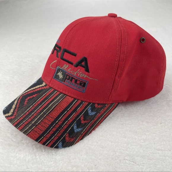 Vintage Authentic Collection PRCA Pro Rodeo Hat Cap Aztec USA Cowboy Bull Riding - Picture 3 of 8